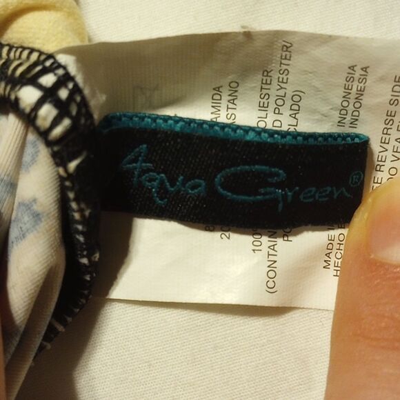 Aqua Green Cheetah Print One Piece Women's Suimsuit/Bathing Suit Small - Picture 8 of 9